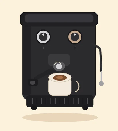 Illustrated De'Longhi Stilosa EC260BK espresso machine, not a product photo
